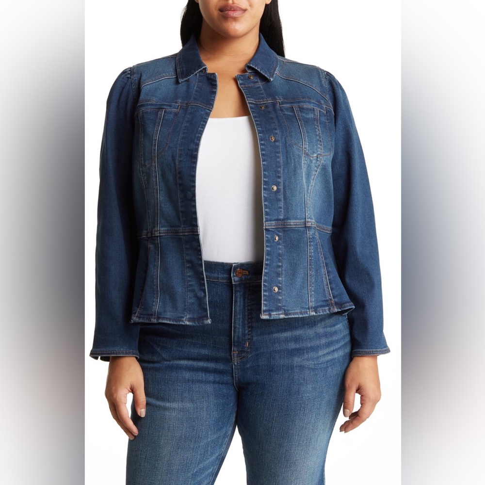Wit & Wisdom Peplum Denim Jacket